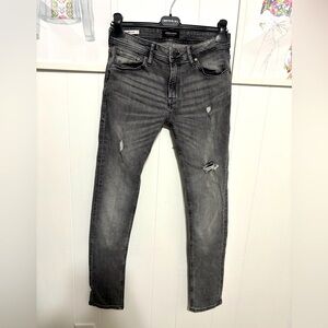 Men's Gray Distressed Jack and Jones's Jeans